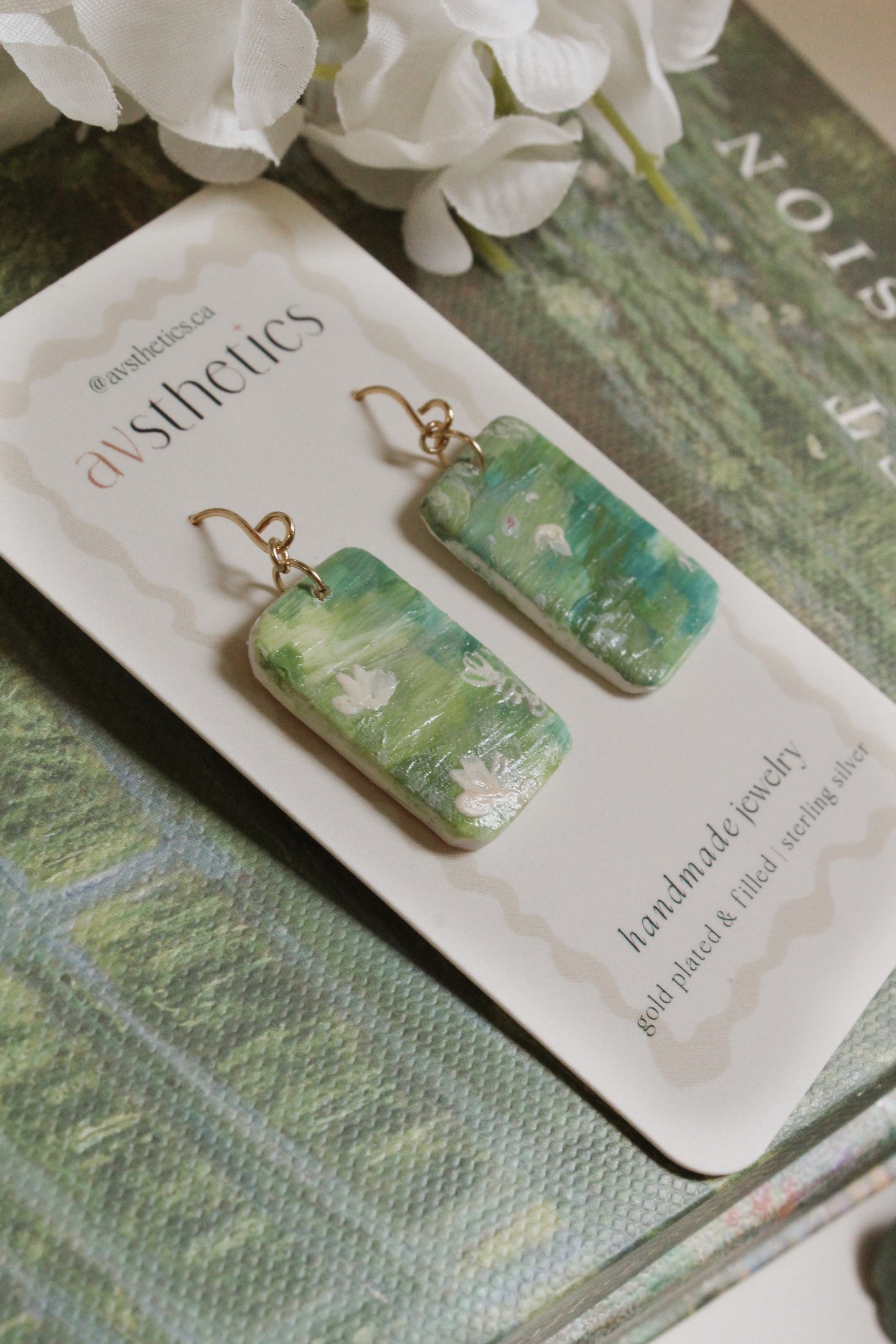 “Monet” Dangles - Handpainted